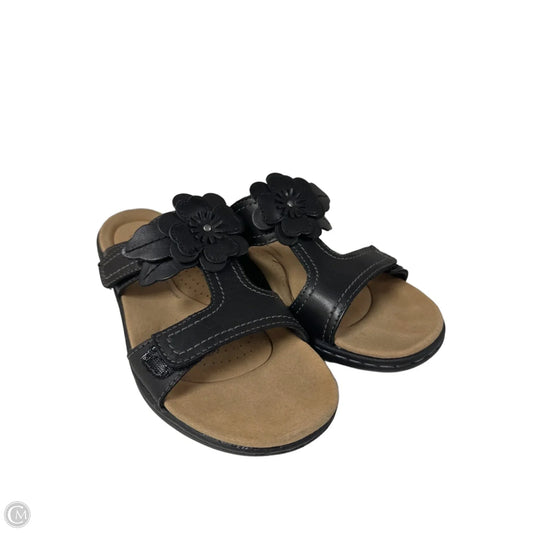Sandals Flats By Clarks In Black, Size: 7.5