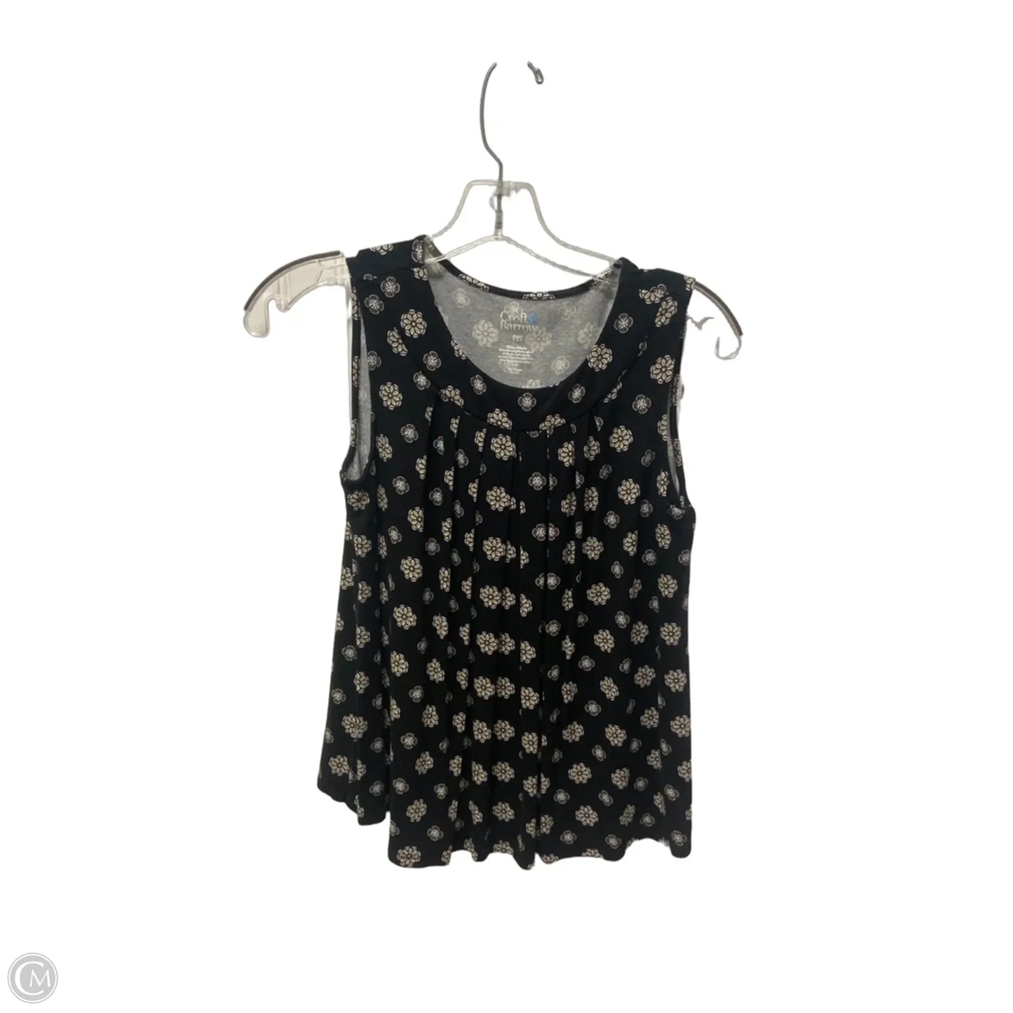 Top Sleeveless By Croft And Barrow In Black, Size: S