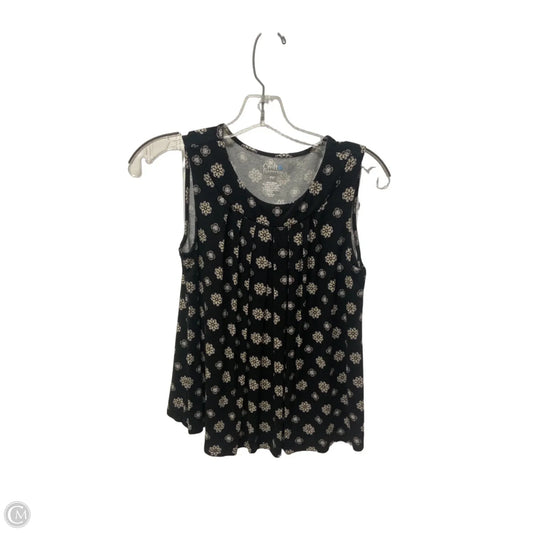 Top Sleeveless By Croft And Barrow In Black, Size: S