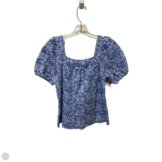 Top Short Sleeve By Loft In Blue, Size: S