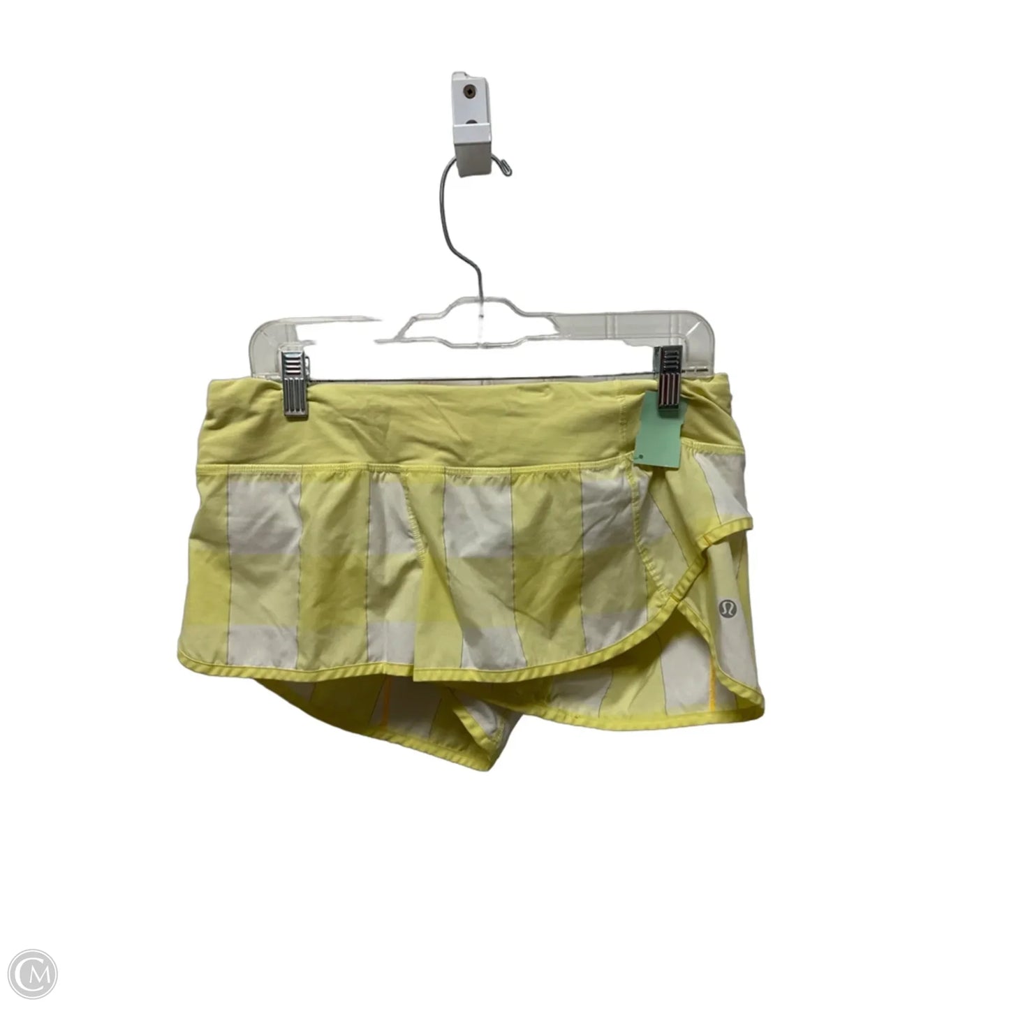 Athletic Shorts By Lululemon In Yellow, Size: 8