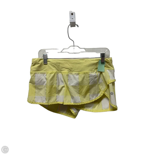 Athletic Shorts By Lululemon In Yellow, Size: 8