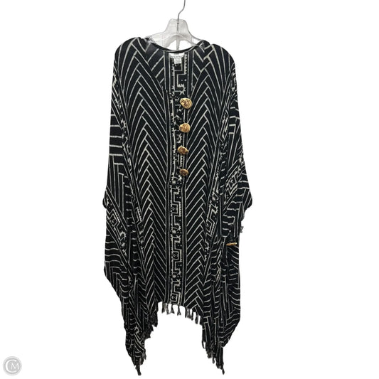 Poncho By Clothes Mentor In Black, Size: Osfm