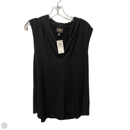 Top Sleeveless By Jm Collections In Black, Size: 1x