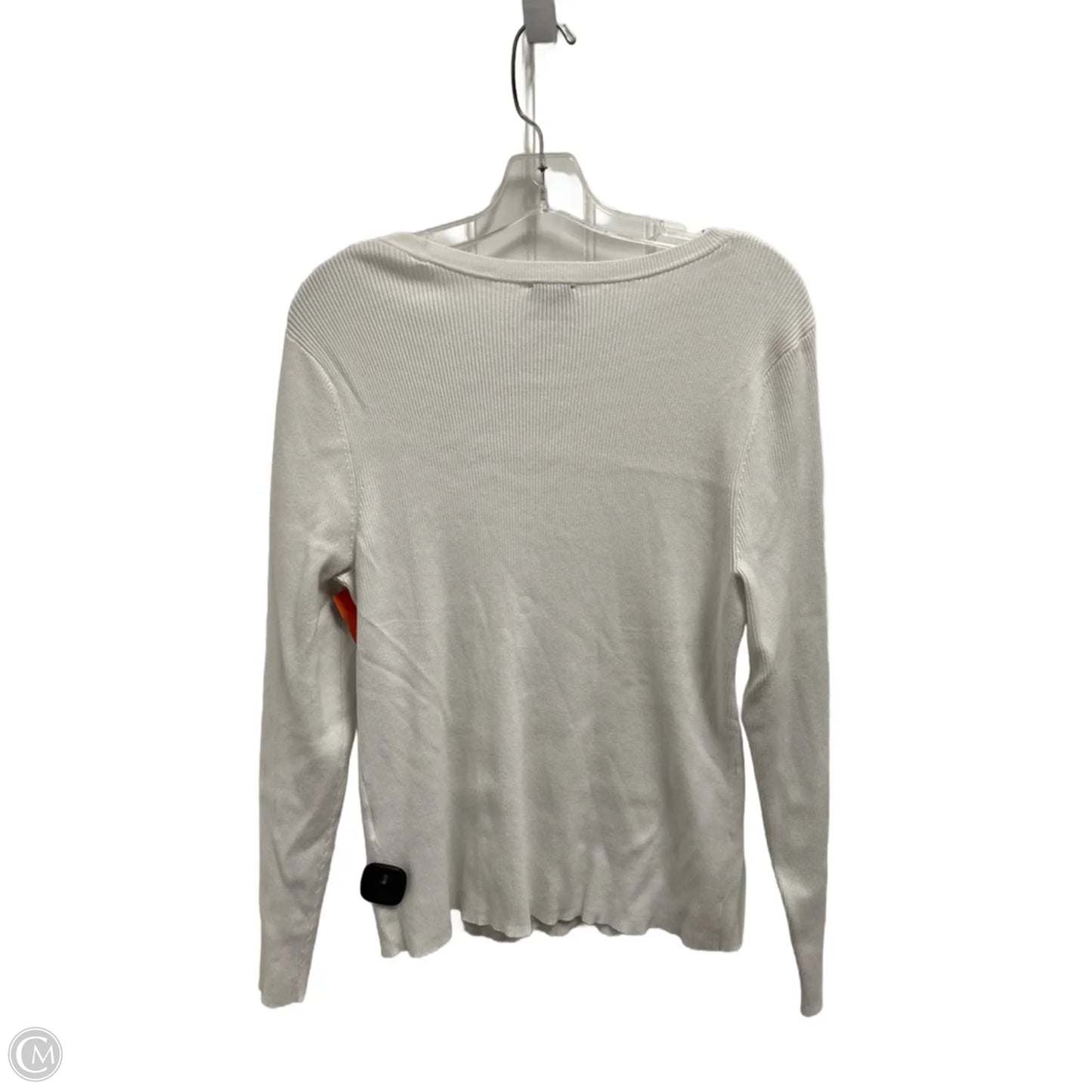 Top Long Sleeve By Inc In White, Size: Xl