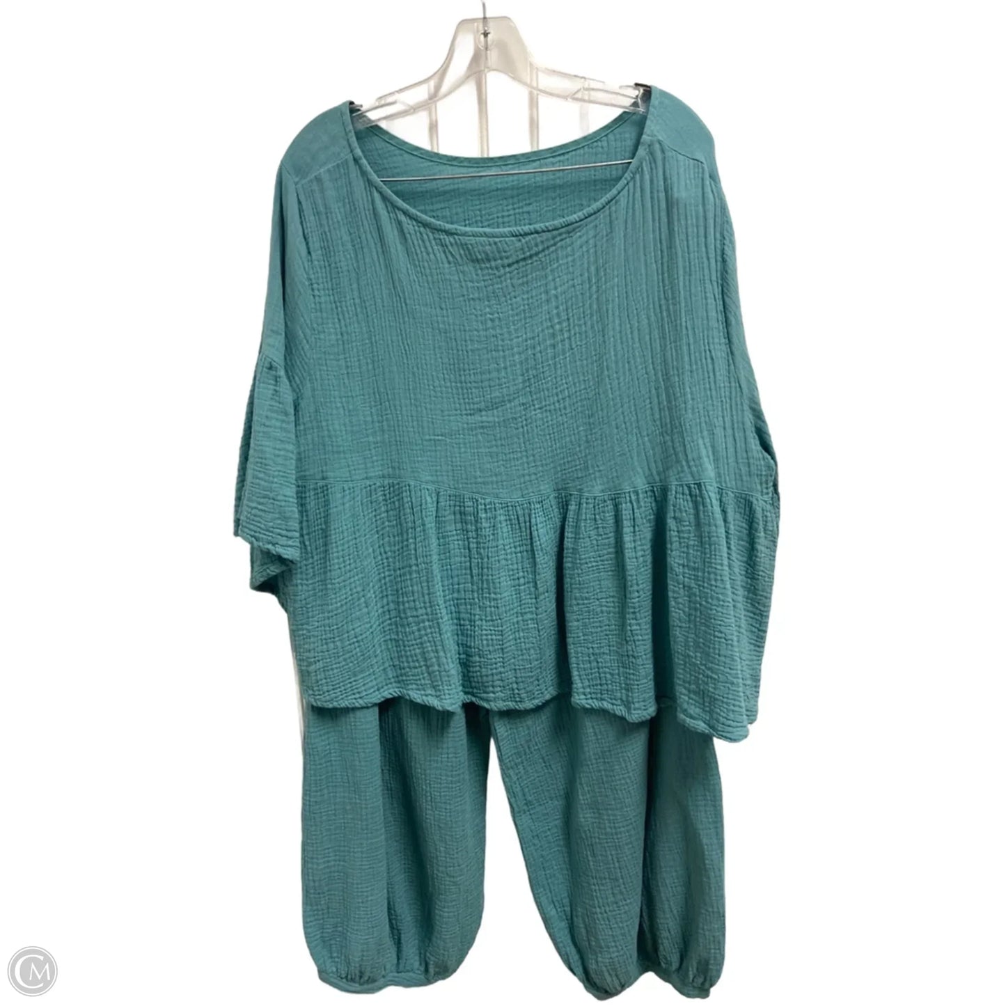 Pants Set 2pc By Bryn Walker In Blue, Size: Xxl
