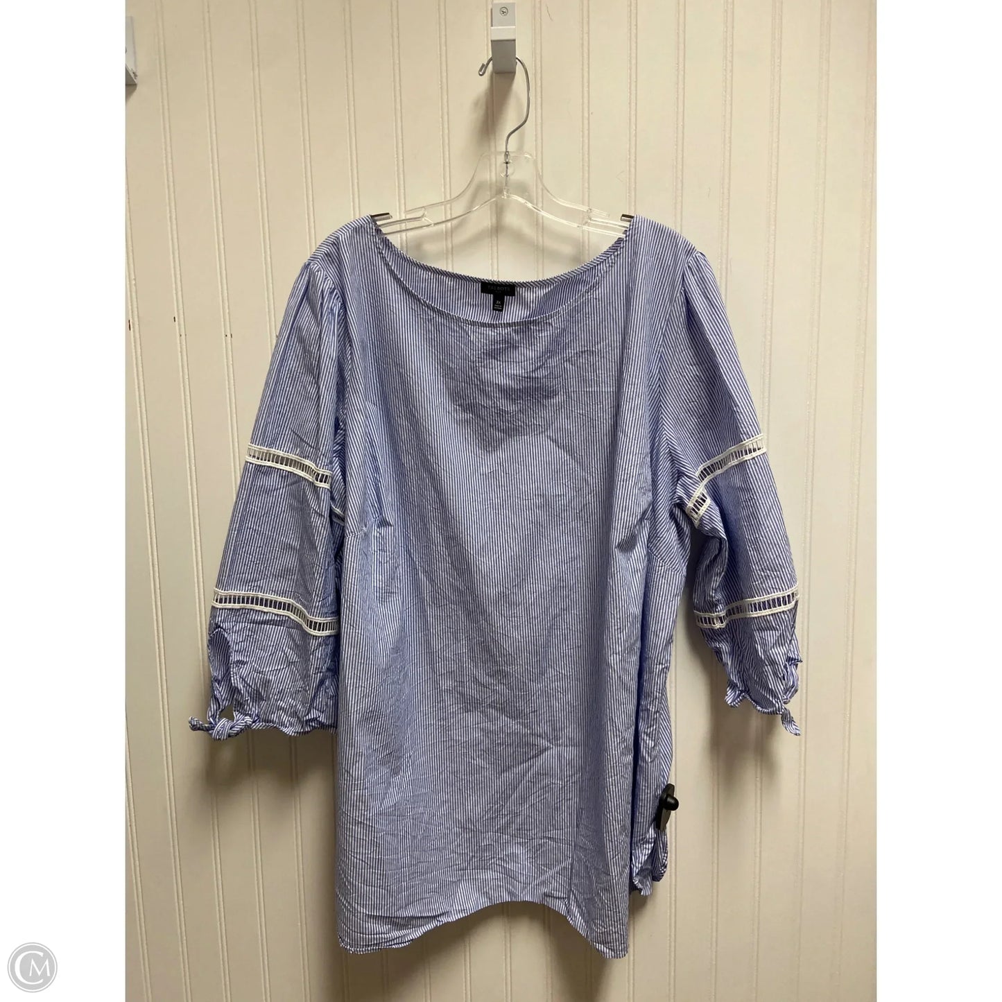 Top Long Sleeve By Talbots In Striped Pattern, Size: 3x