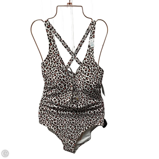 Swimsuit By Clothes Mentor In Animal Print, Size: L