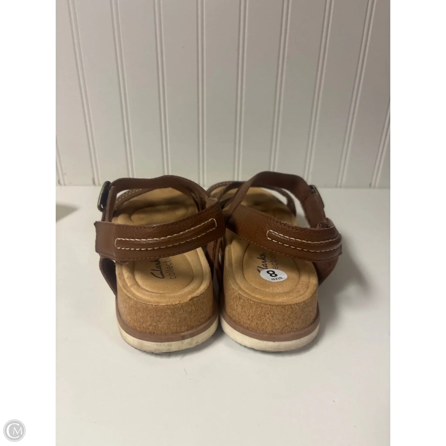 Shoes Flats By Clarks In Brown, Size: 8