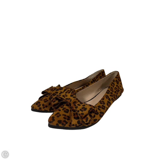 Sandals Flats By Clothes Mentor In Animal Print, Size: 9.5