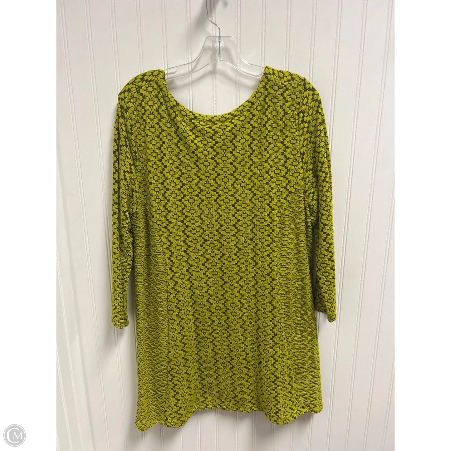Top Long Sleeve By Peck And Peck In Black & Green, Size: Xl