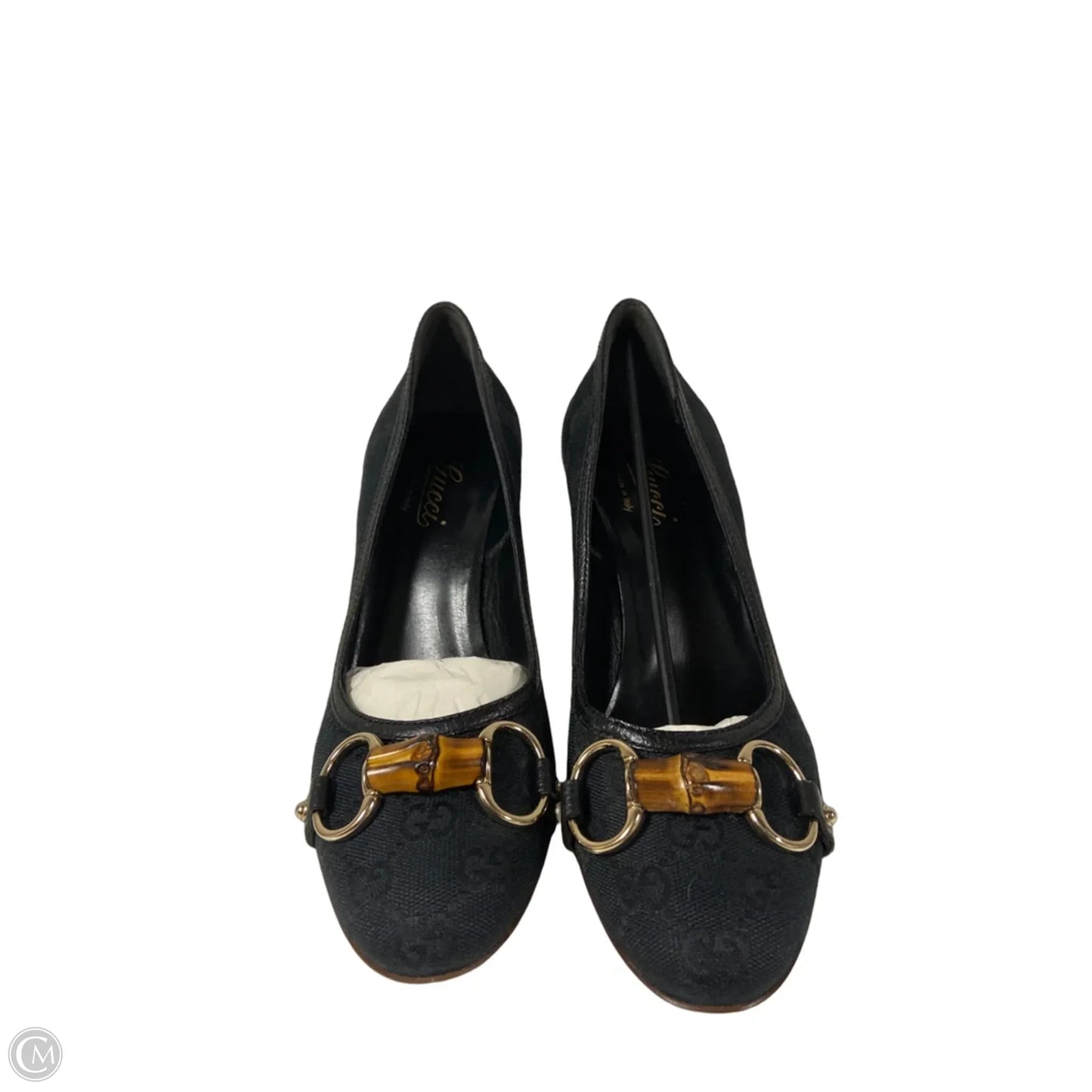 Shoes Luxury Designer By Gucci In Black, Size: 6