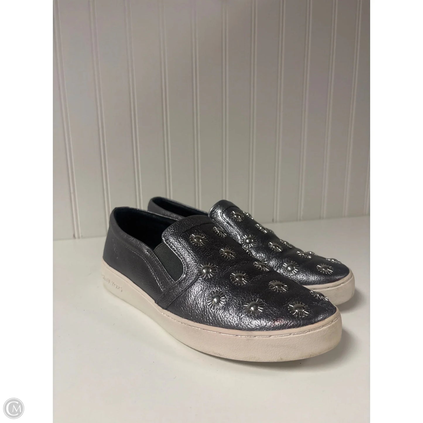 Shoes Designer By Michael Kors In Silver, Size: 7.5
