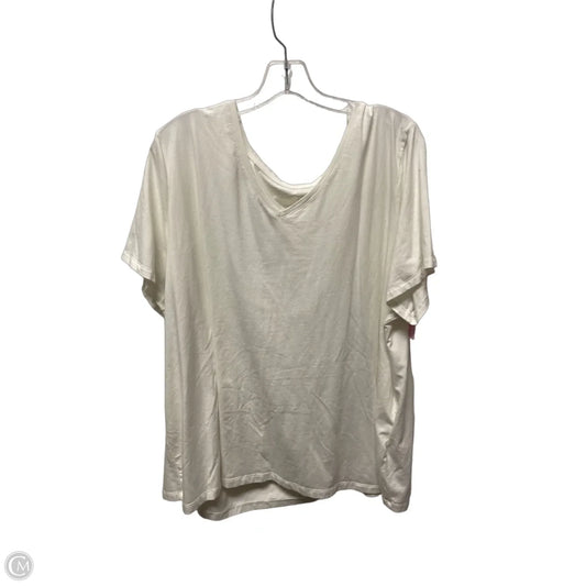 Top Short Sleeve By Amazon Essentials In White, Size: 4x