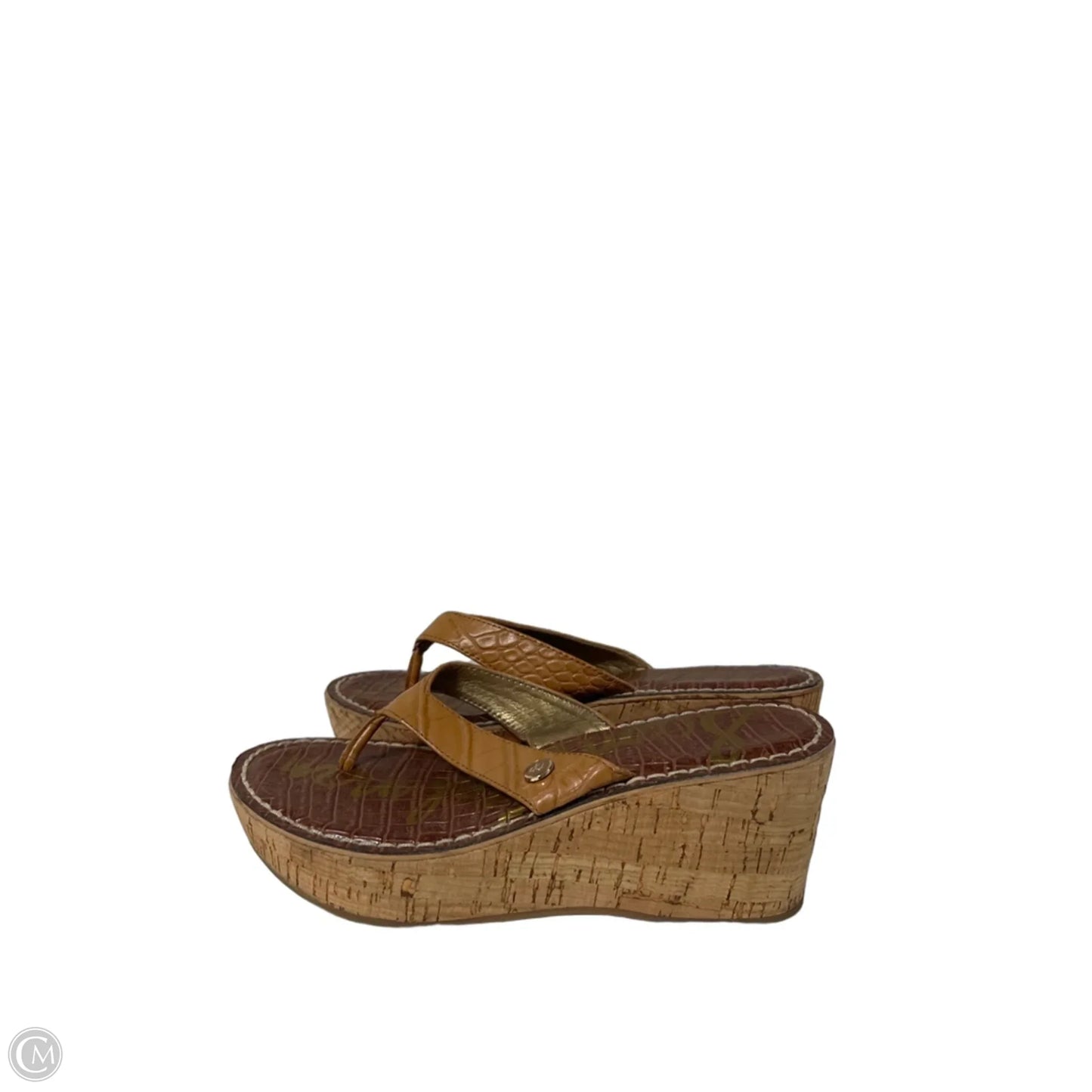 Sandals Heels Block By Sam Edelman In Brown, Size: 7.5