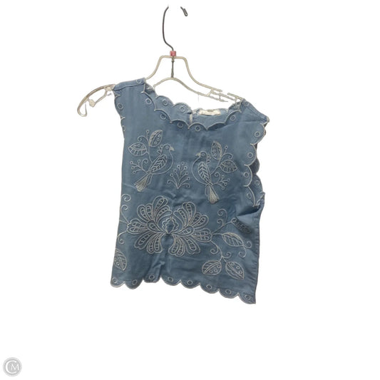 Top Sleeveless By Blu Pepper In Blue, Size: S