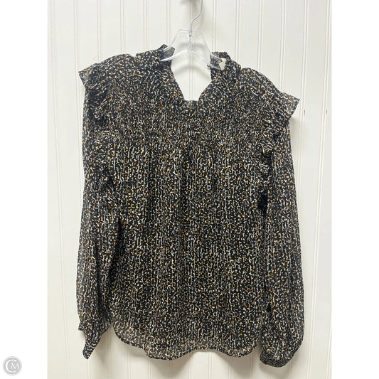 Top Long Sleeve By Loft In Black, Size: M