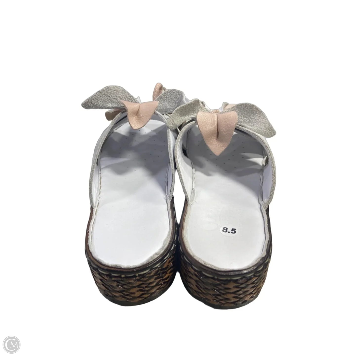 Sandals Heels Platform By Spring Step In White, Size: 8.5