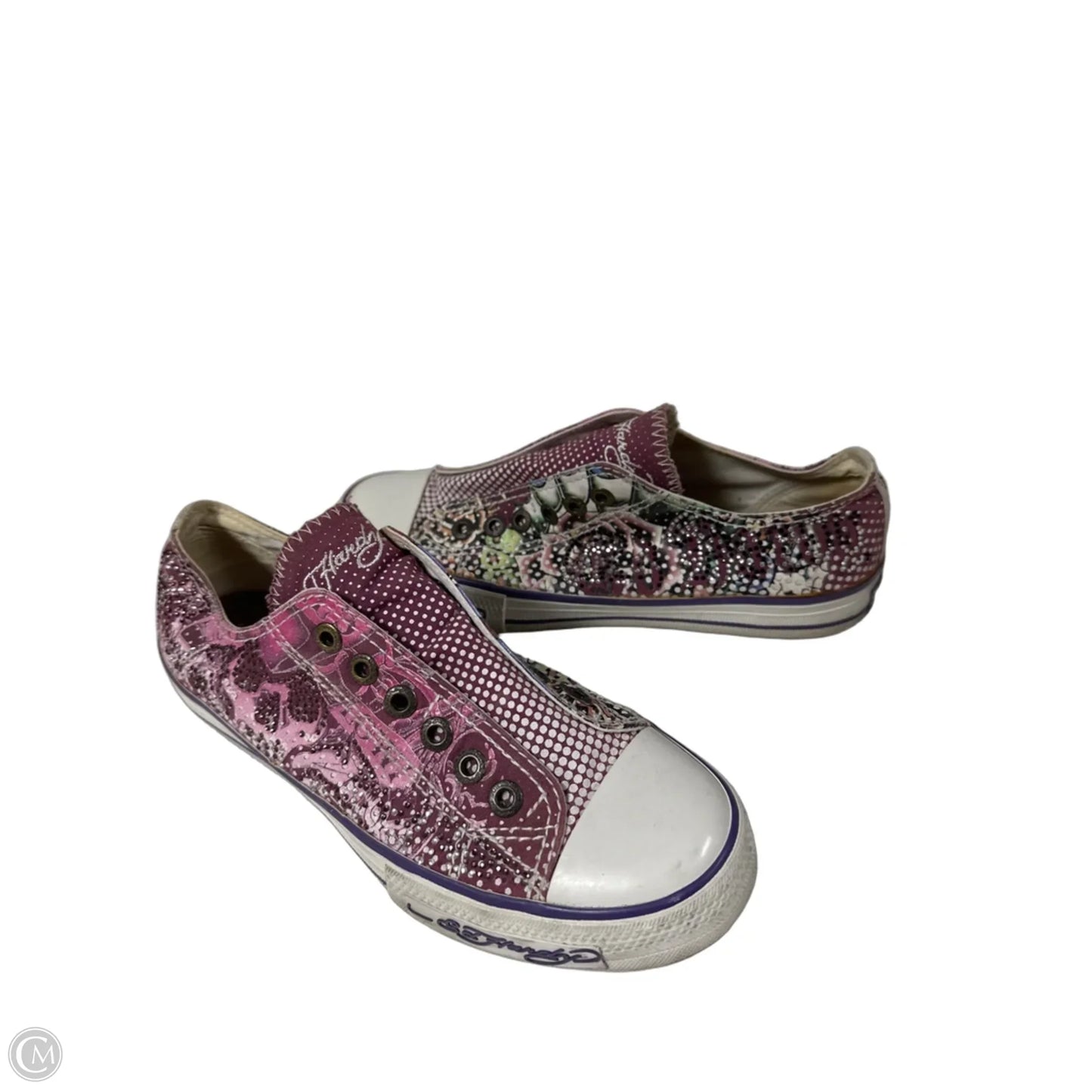 Shoes Athletic By Ed Hardy In Pink, Size: 7