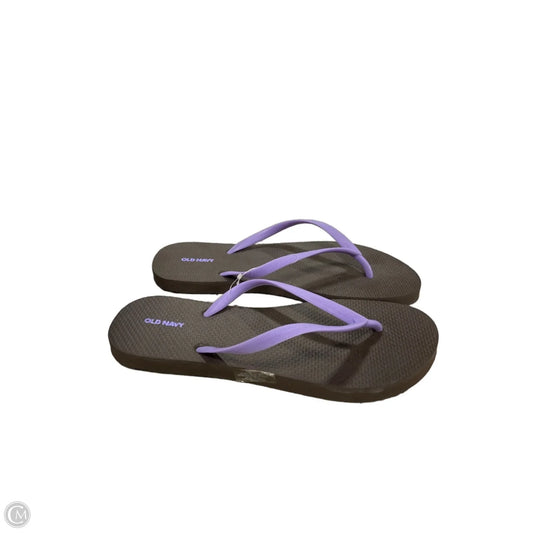 Sandals Flip Flops By Old Navy In Brown & Purple, Size: 8
