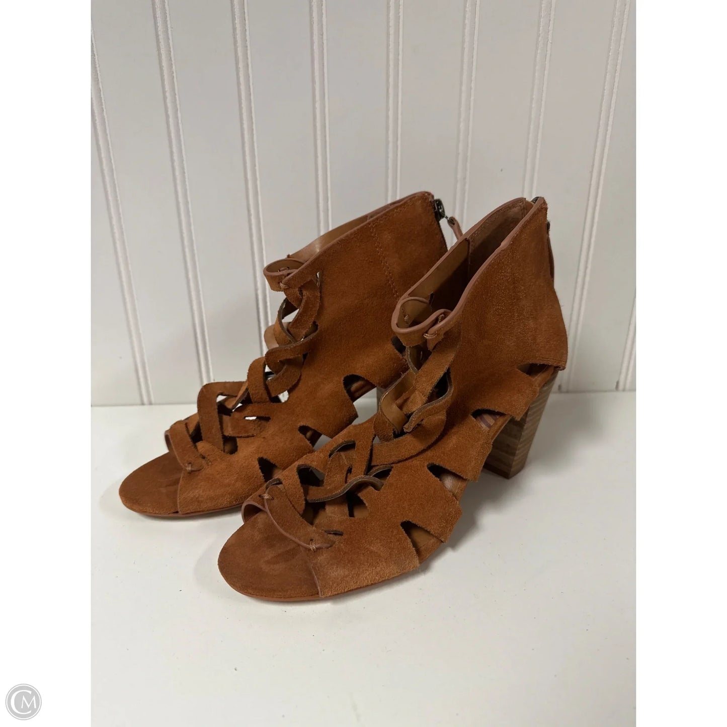 Shoes Heels Wedge By Zodiac In Brown, Size: 7.5