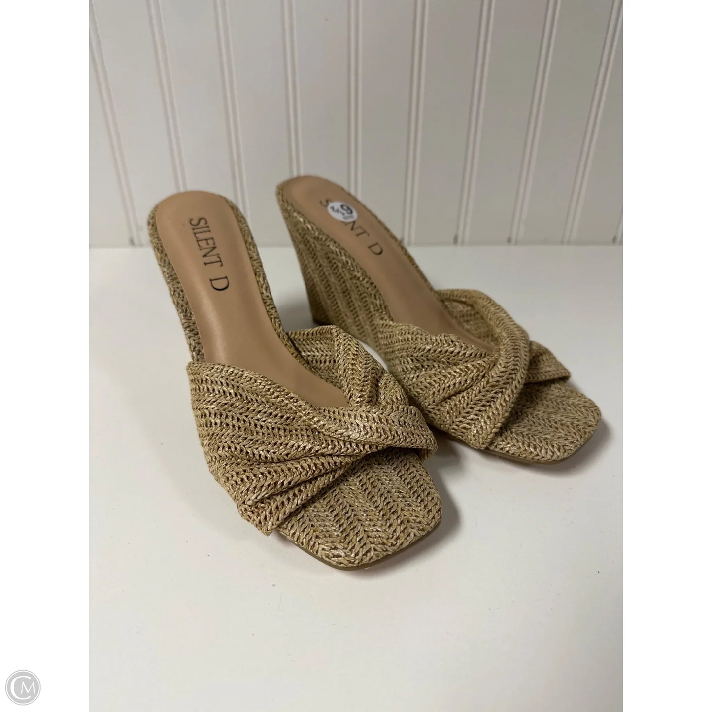 Sandals Heels Block By Clothes Mentor In Brown, Size: 6.5