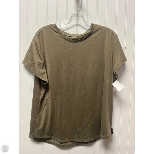 Top Short Sleeve By Quince In Green, Size: L