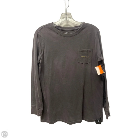 Top Long Sleeve By Ivory Ella In Grey, Size: S