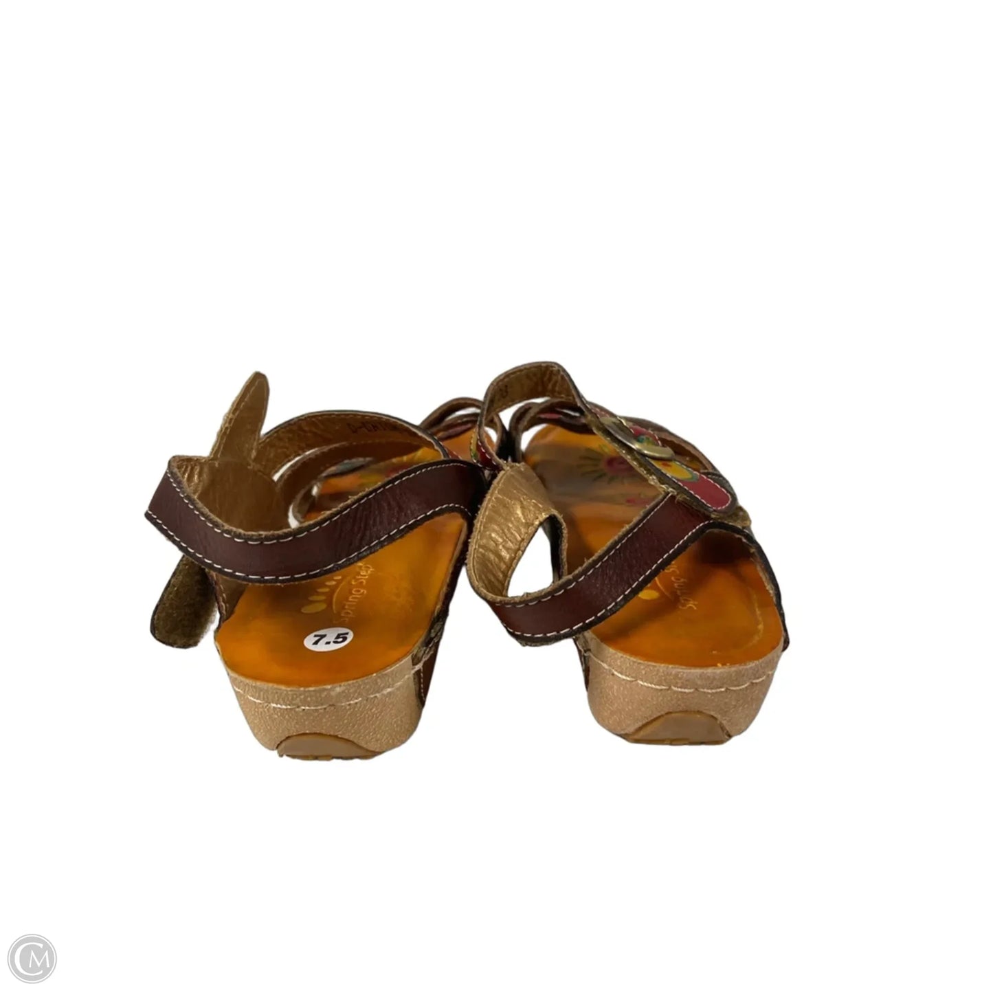 Sandals Flats By Spring Step In Orange, Size: 7.5