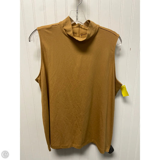 Top Sleeveless By Chicos In Tan, Size: Xl