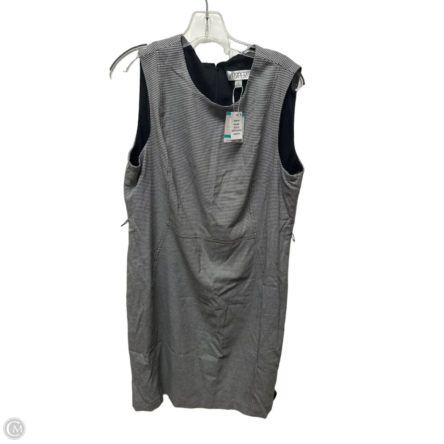 Dress Casual Midi By Kasper In Grey, Size: Xl