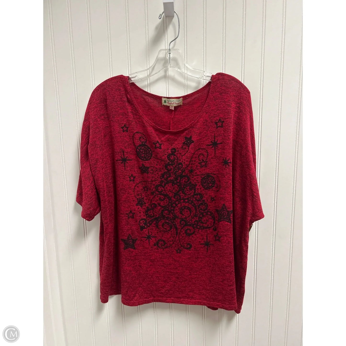 Top Short Sleeve By Clothes Mentor In Red, Size: 2x