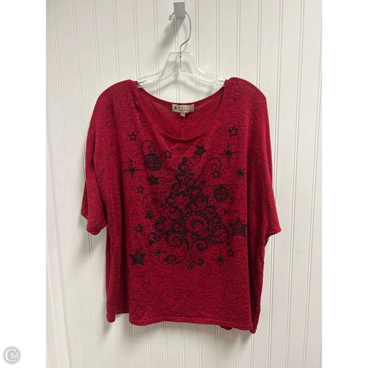 Top Short Sleeve By Clothes Mentor In Red, Size: 2x