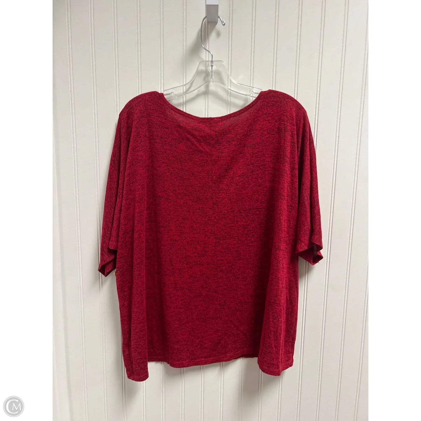 Top Short Sleeve By Clothes Mentor In Red, Size: 2x