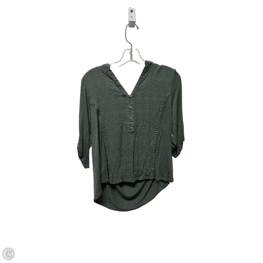 Top 3/4 Sleeve By Democracy In Green, Size: L