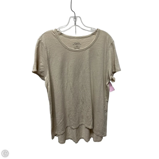 Top Short Sleeve By Chicos In Brown, Size: Xl