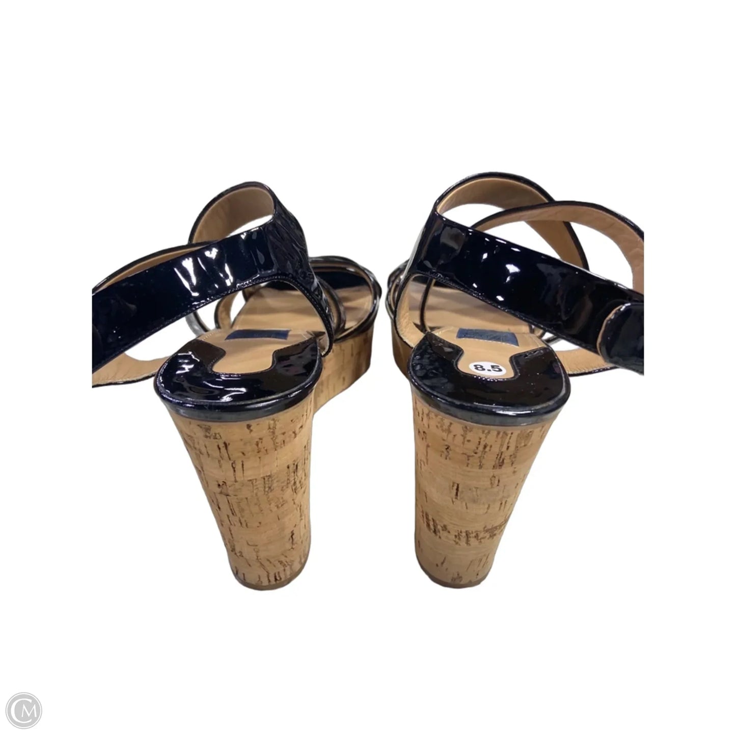 Sandals Luxury Designer By Ferragamo In Black, Size: 8.5