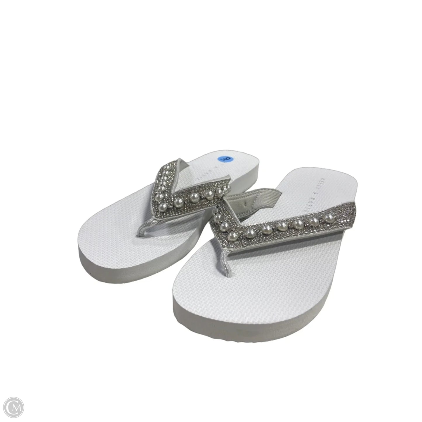 Sandals Flip Flops By Kelly And Katie In White, Size: 6