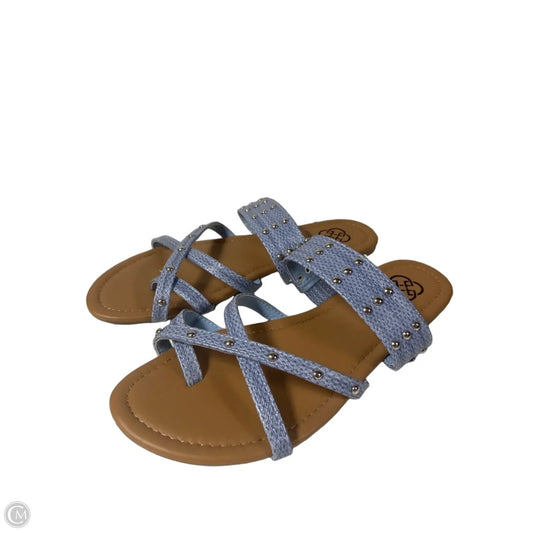 Sandals Flats By Daisy Fuentes In Blue, Size: 8