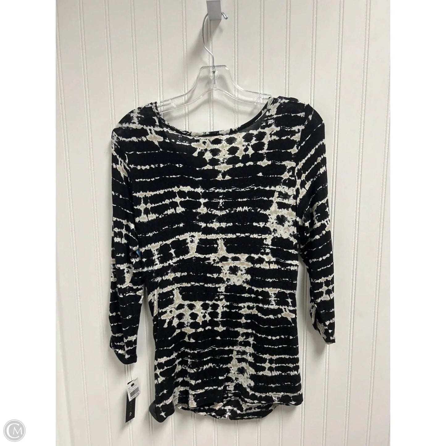 Top Long Sleeve By Ab Studio In Black, Size: M