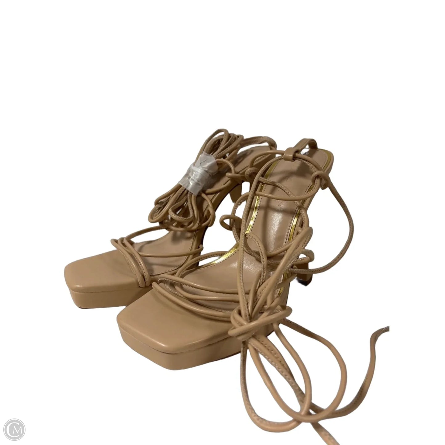 Shoes Heels Block By Liliana In Beige, Size: 7.5