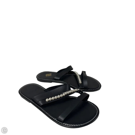 Sandals Flip Flops By Forever In Silver, Size: 5.5