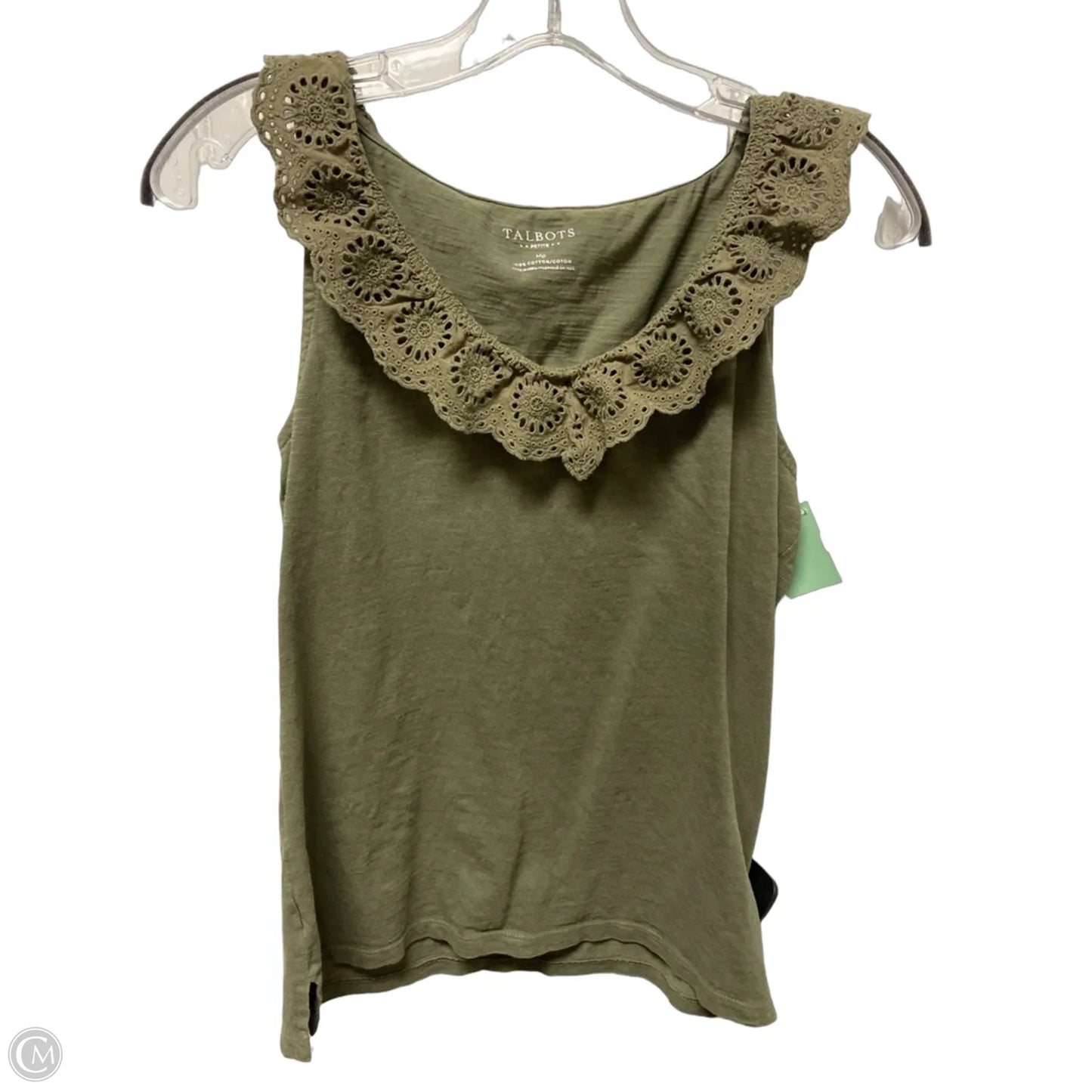 Top Sleeveless By Talbots In Green, Size: Mp