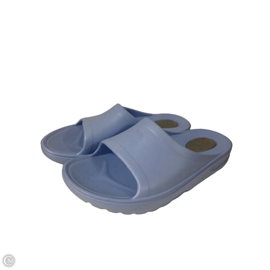 Sandals Flats By Clothes Mentor In Blue, Size: 9