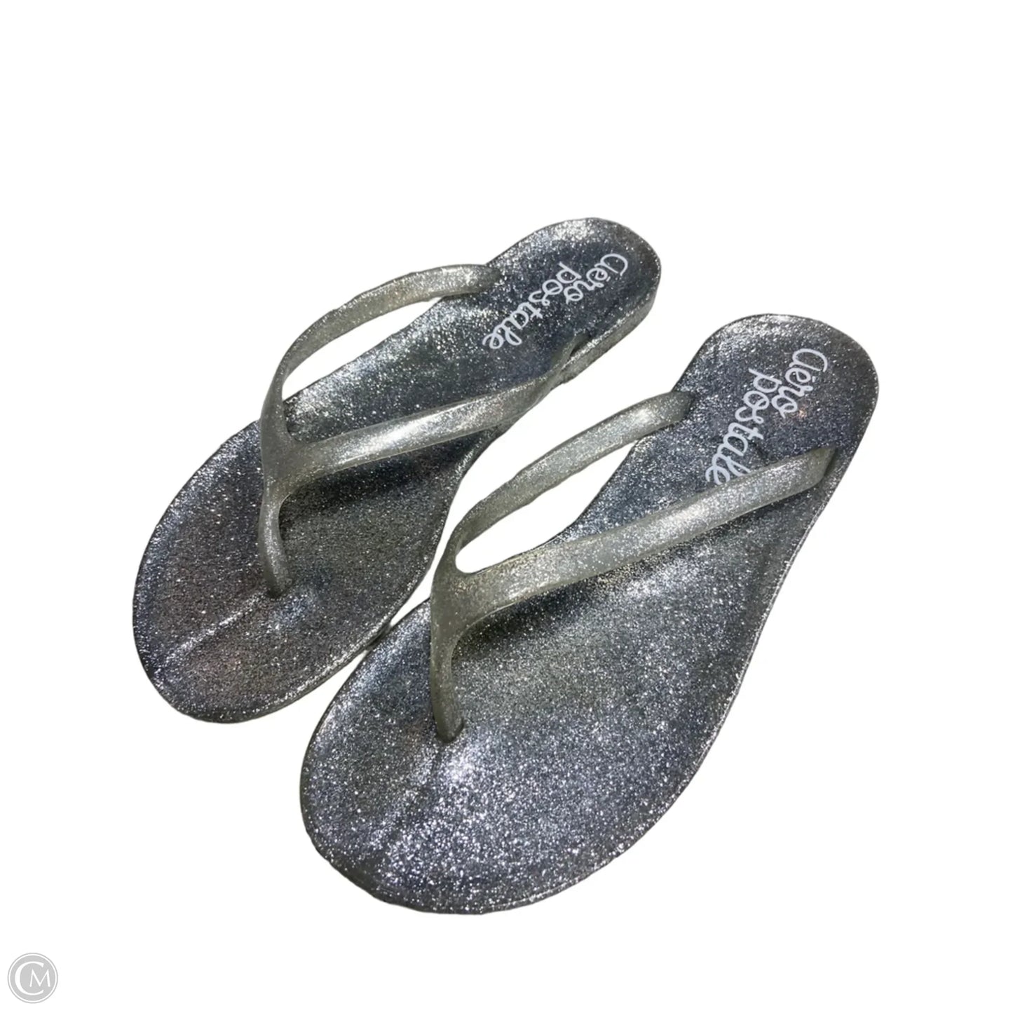 Sandals Flip Flops By Aeropostale In Silver, Size: 8