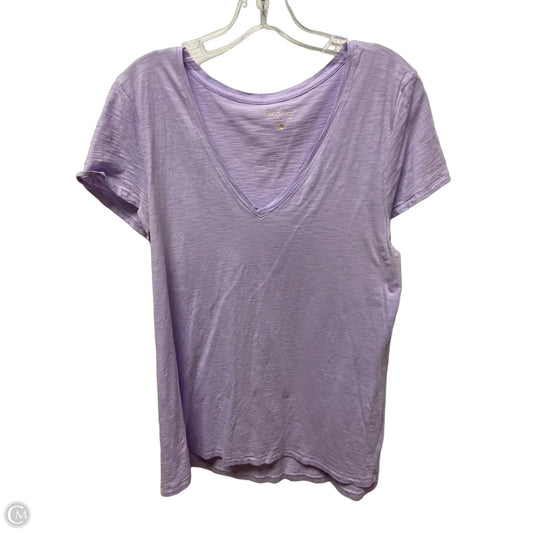 Top Short Sleeve Designer By Lilly Pulitzer In Purple, Size: L