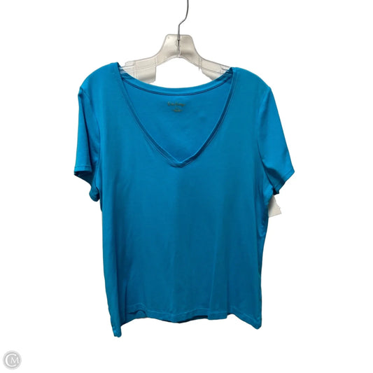 Top Short Sleeve Designer By Lilly Pulitzer In Blue, Size: 1x