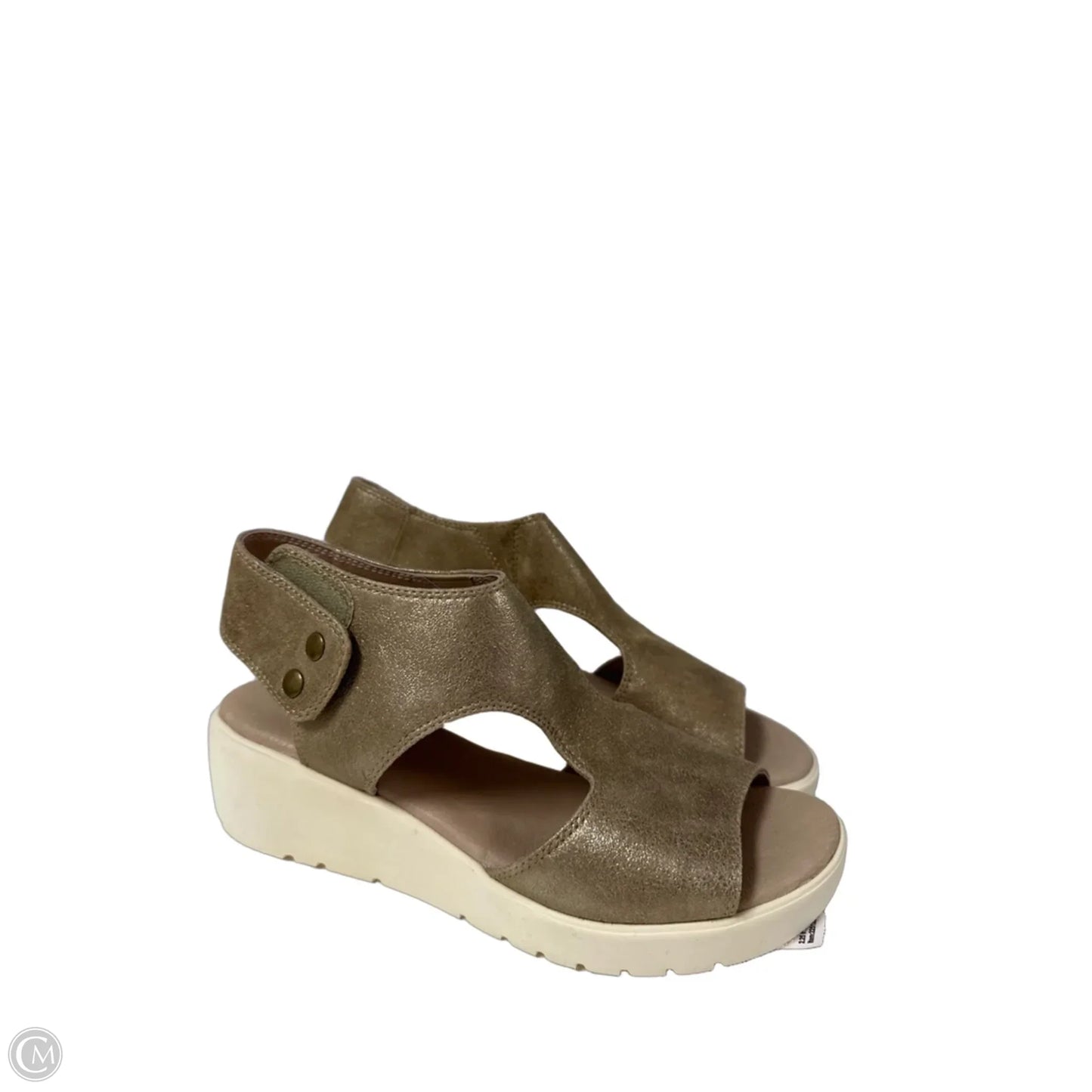 Sandals Heels Platform By Johnston & Murphy In Tan, Size: 8.5