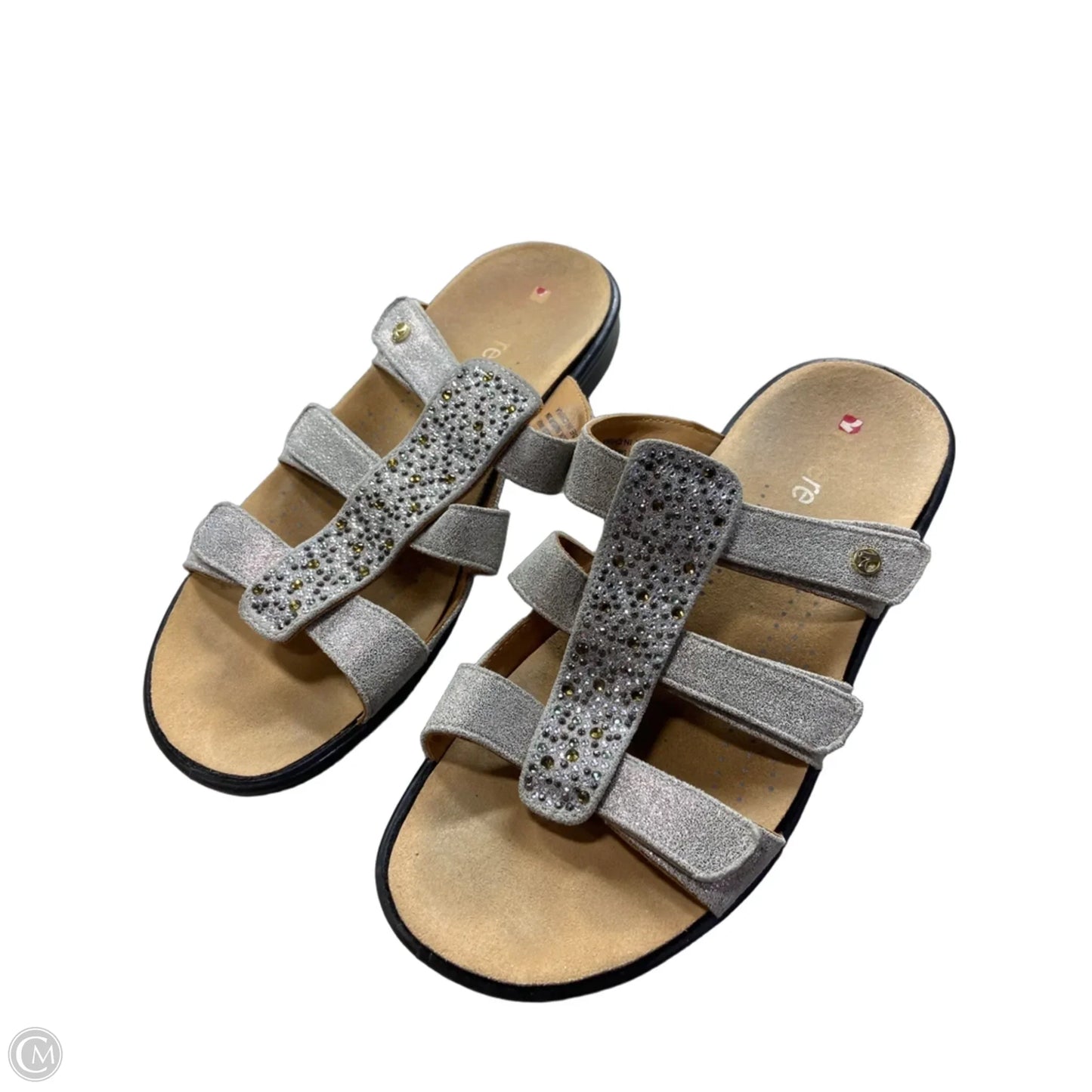 Sandals Flats By Reverie In Silver, Size: 7