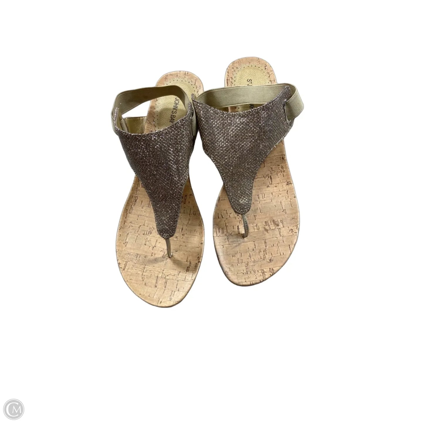Sandals Heels Platform By St Johns Bay In Silver, Size: 8.5